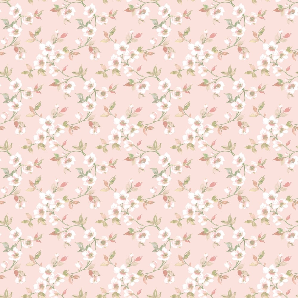 Galerie Wallcoverings Secret Garden Delicate Flower Trail Non-woven Matte Wallpaper Roll