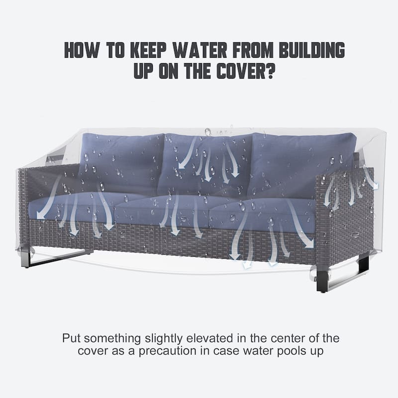 None Durable Outdoor Furniture Cover 600D Oxford Fabric