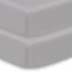 preview thumbnail 12 of 33, BreathableBaby Cotton Percale Fitted Sheet, For 52" x 28"/132 x 71 cm Crib & Toddler Bed Mattress, Solids (2-Pack) Gray