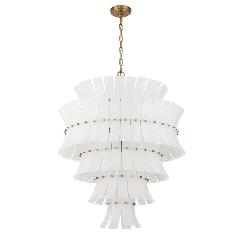 Crystorama Lighting Group ABI-2008-WH Abigail 21 Light 30" Wide