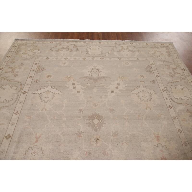 Traditional Kazak Area Rug Hand-Knotted Floral Wool Carpet - 8'9" x 9'8"
