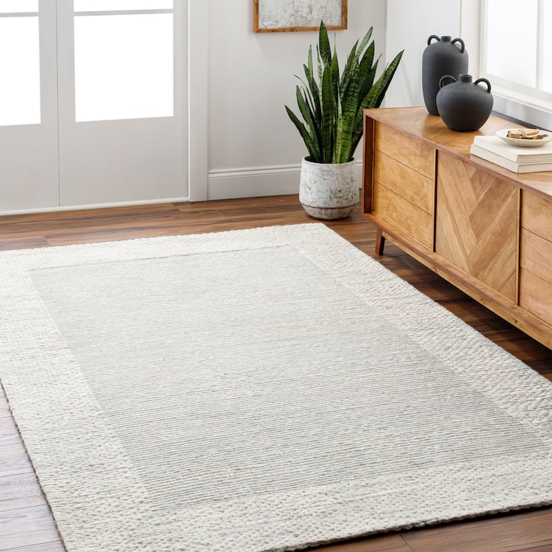 Morris Farmhouse Area Rug - 5' x 7' 6" - Light Gray