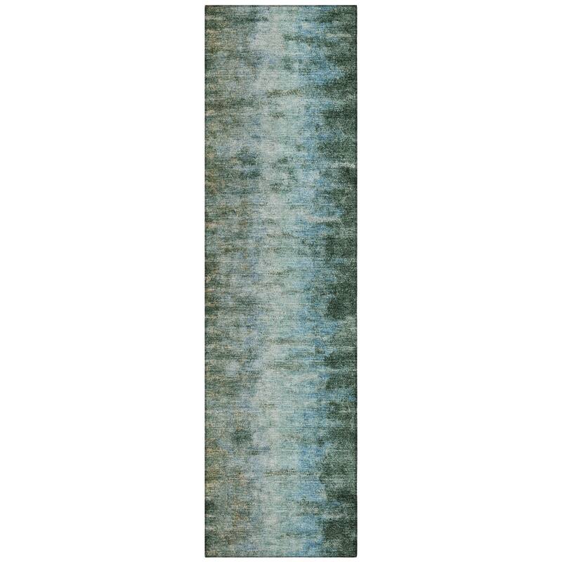 Machine Washable Indoor/ Outdoor Contemporary Ombre Chantille Rug