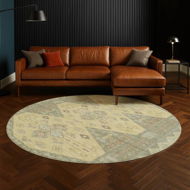 Machine Washable Indoor/ Outdoor Global Hiawatha Chantille Rug