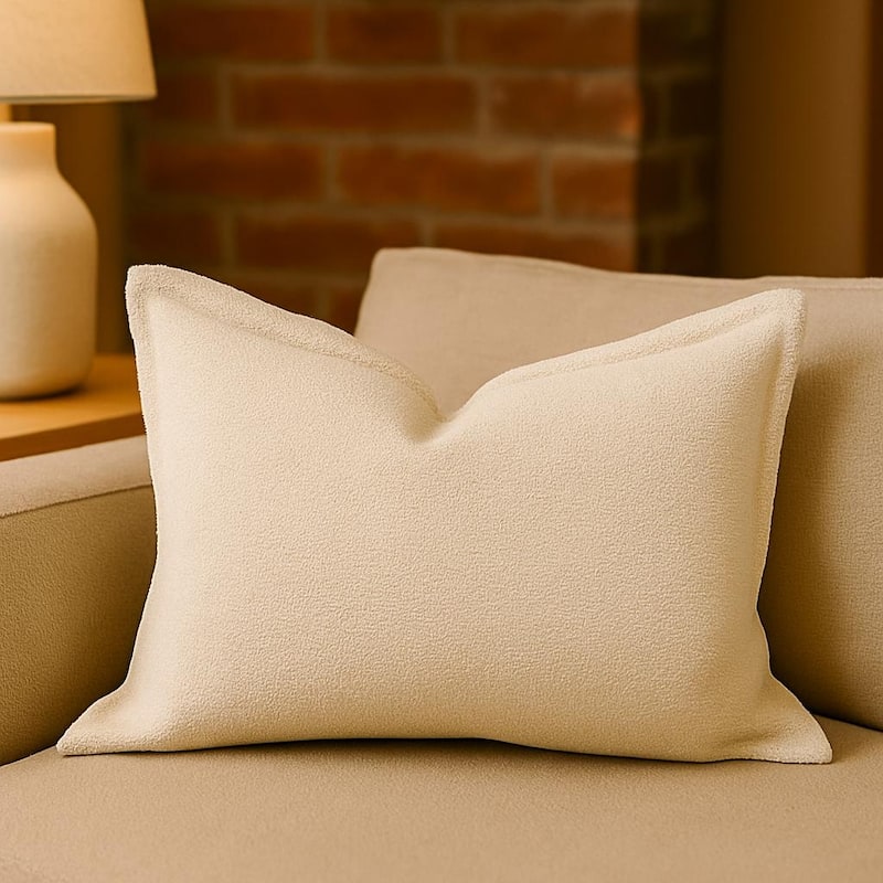 Homey COZY Soft Ivory Throw Pillow