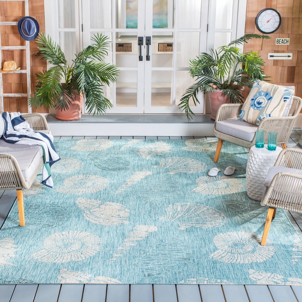 SAFAVIEH Courtyard Clemenza Indoor/ Outdoor Waterproof Patio Backyard Rug