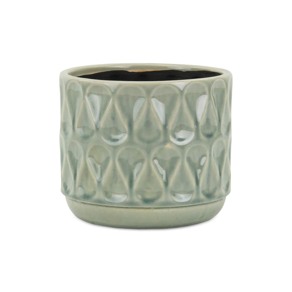 Lacrima Green Ceramic Droplet Pot
