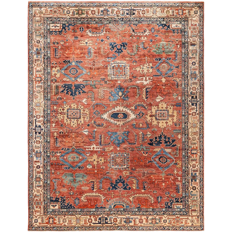 Serapi One-of-a-Kind Hand-Knotted Area Rug - Red - 9' 0" x 11' 9"