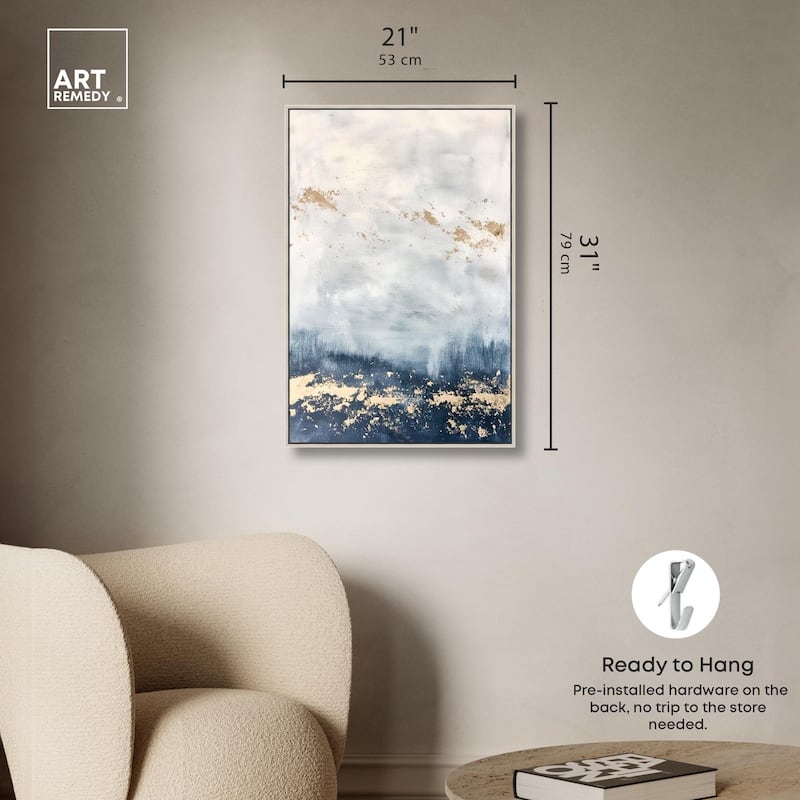 Ocean's Gold Hues II Canvas by Art Remedy
