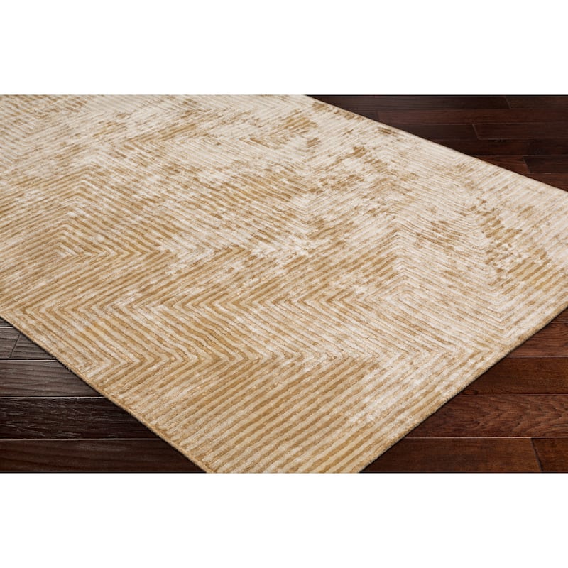 Fazeley Handmade Geometric Viscose Area Rug