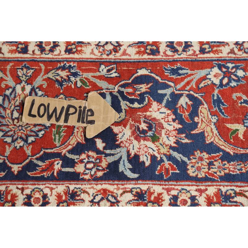 Hand Knotted Oriental 100% Wool Carpet Traditional Floral Beige & Ivories Isfahan Area Rug - 12' 0'' X 8' 7''