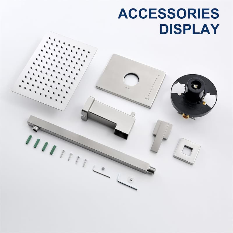 PROOX Wall Mount Tub and Shower Trim Kit with Single-Spray Shower Head