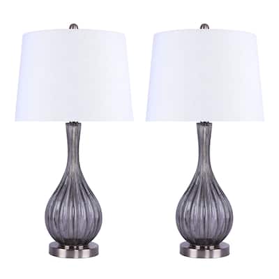 Jenny 27.25" Crackle Glass Table Lamp (Set of 2)