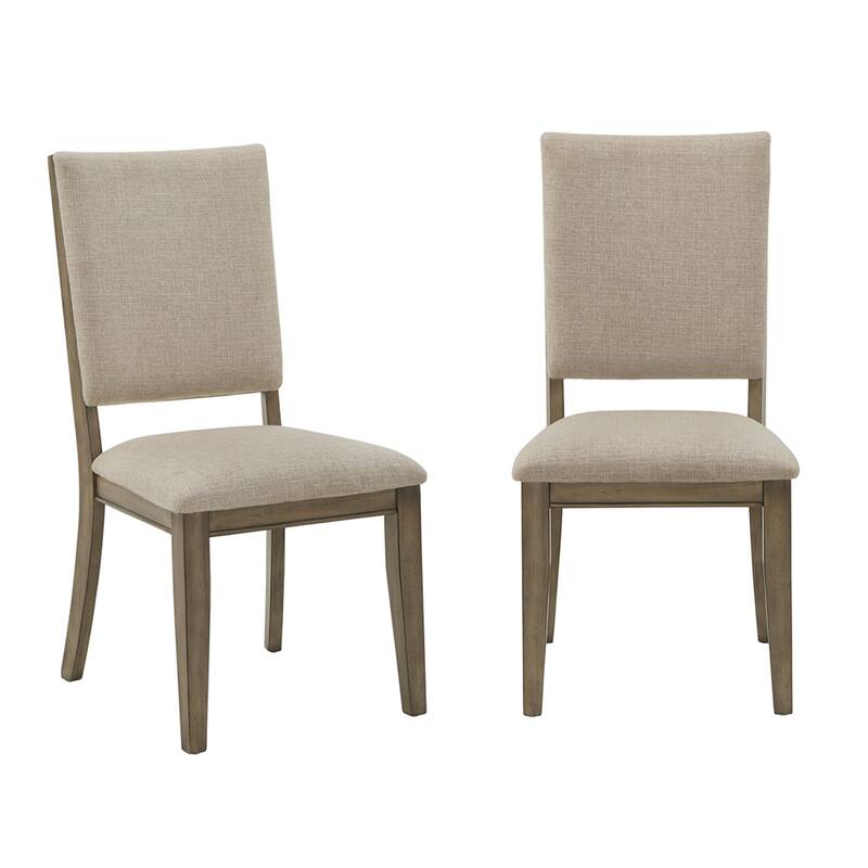 Cesky Antique Beige Fabric Dining Chairs (Set of 2)