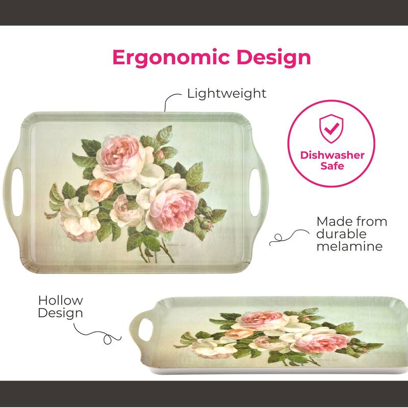 Pimpernel Antique Roses Tray, Set of 2