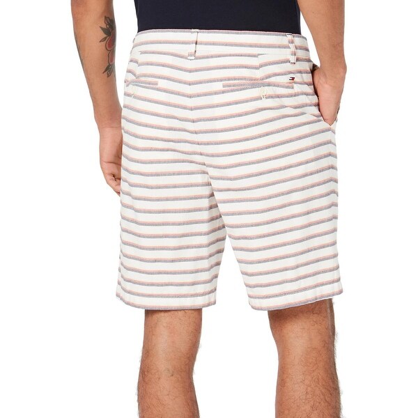 tommy hilfiger mens white shorts