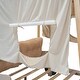 preview thumbnail 6 of 11, Wooden Full Size Car Bed with Pillow, Ceiling Cloth, LED Lights & Storage Rack, Natural