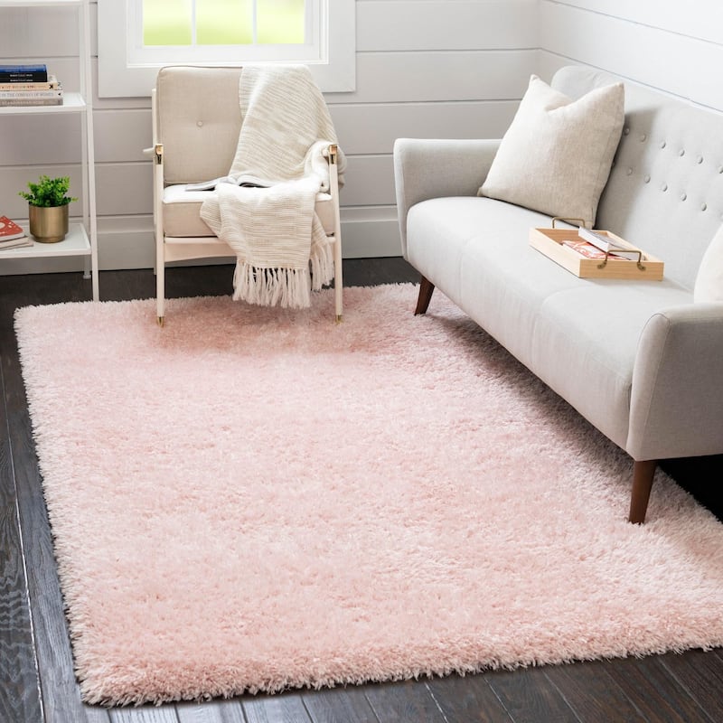 Shag Arum Shag Collection Area Rug - 10'x13' - Pink Lace