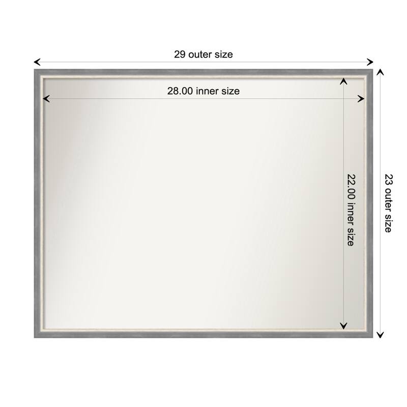 Theo Narrow Non-Beveled Wood Framed Bathroom Vanity Wall Mirror