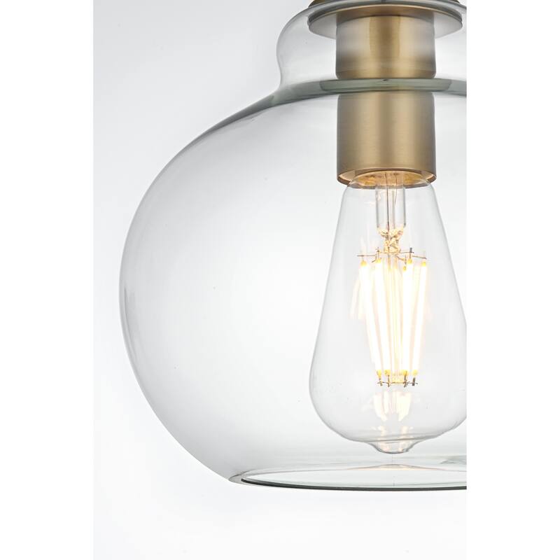 1-light 8-inch Pendant Light w/ Clear Glass Shade