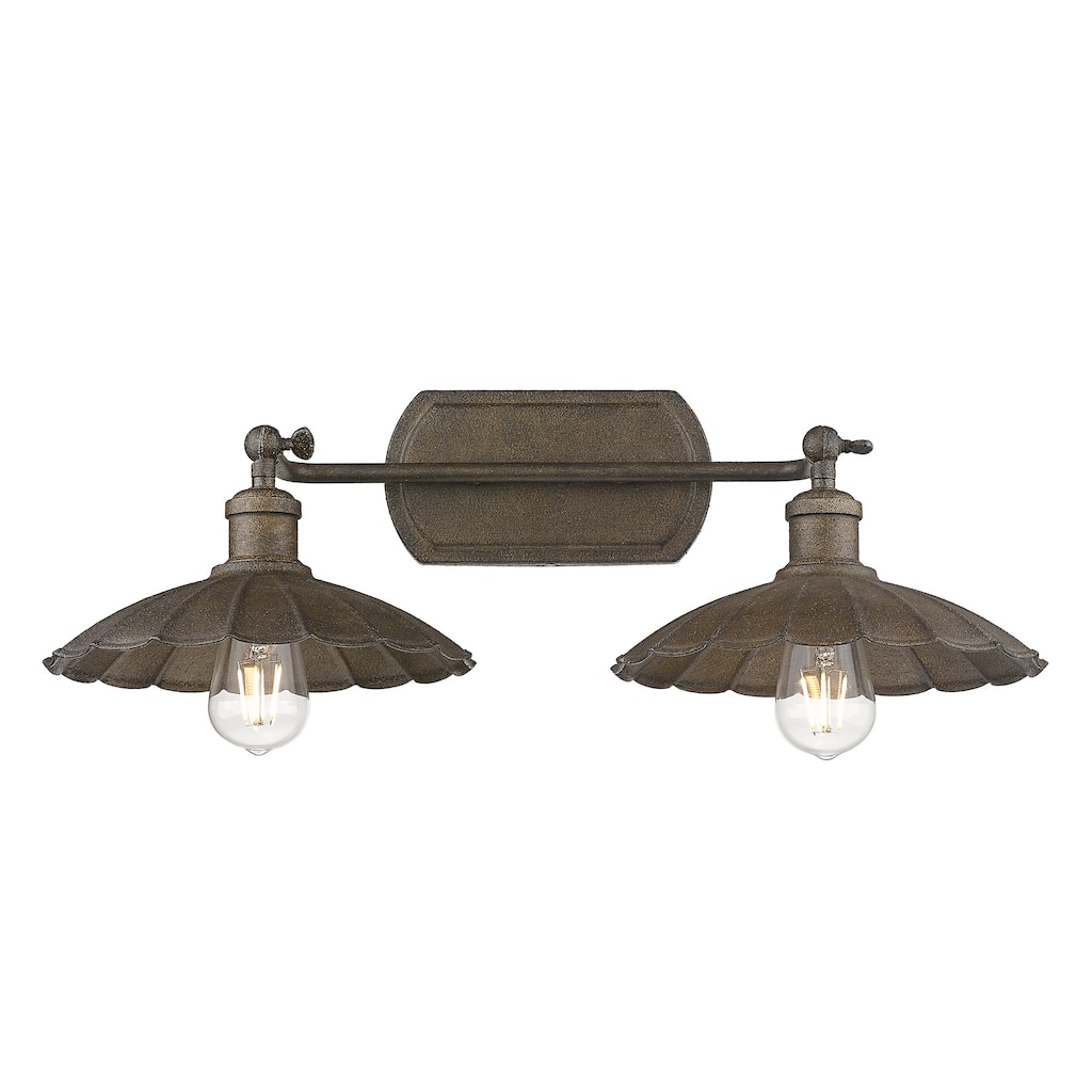 Wry Lighting Clemence 2-light Vanity in Dark Rust