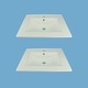 preview thumbnail 4 of 3, Luke White Porcelain 24" Drop-in Rectangular Bathroom Sink with Overflow (Set of 2) Renovators Supply