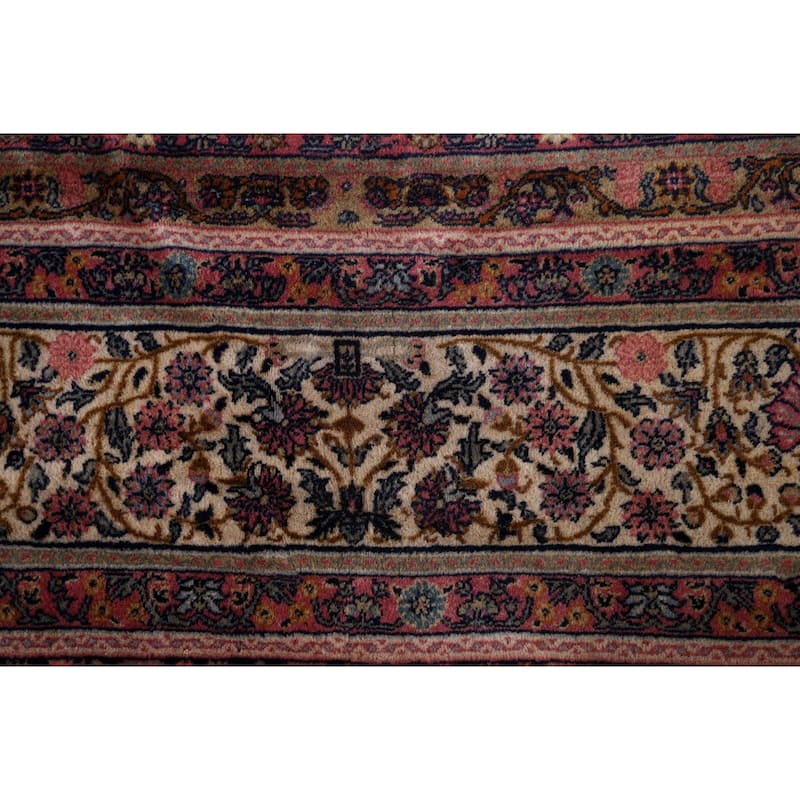 Vegetable Dye Kerman Persian Large Rug Handmade Wool Carpet - 13'3" x 17'3"