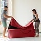 preview thumbnail 19 of 39, Avana Kami Convertible Chaise / Yoga & Massage - 2-In-1 Ottoman with Concealed Fold Out Yoga Lounge Chair, Microvelvet