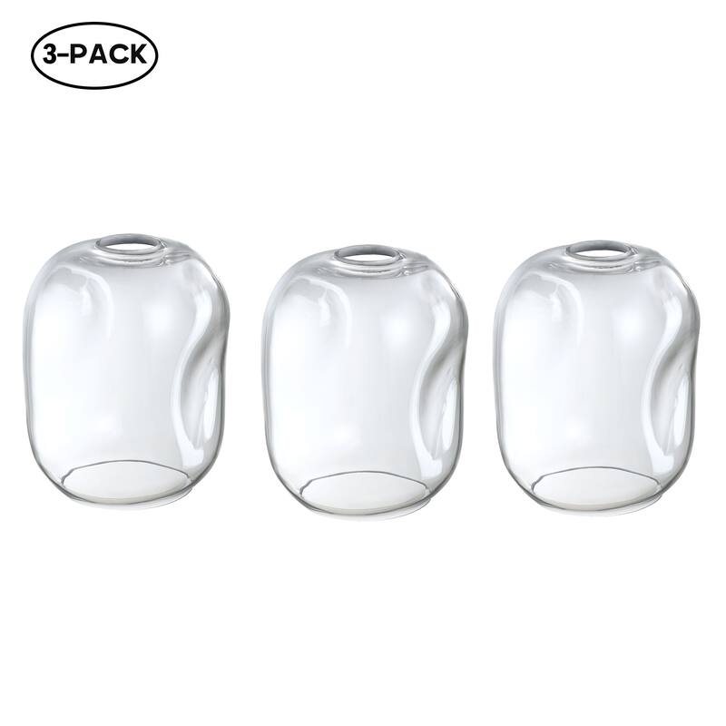 Pendant Shade for Mini Pendant Light Chandelier Ceiling Light Fixture - 3 Pack - Clear