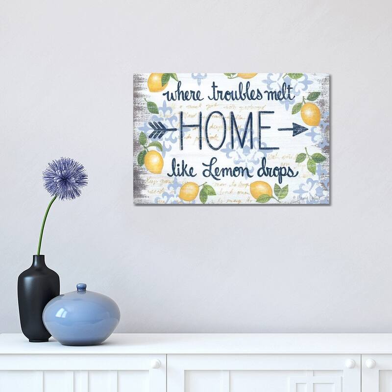 iCanvas "Lemon Home" by Annie LaPoint Canvas Print - 12x18x1.5