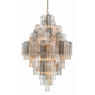 Crystorama Lighting Group ADD-319-AU Addis 20 Light 31" Wide Crystal