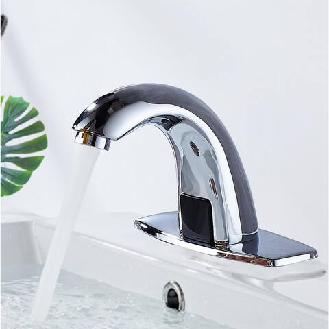 Automatic Sensor Bathroom Faucet With Control Box And Temperature Mixer