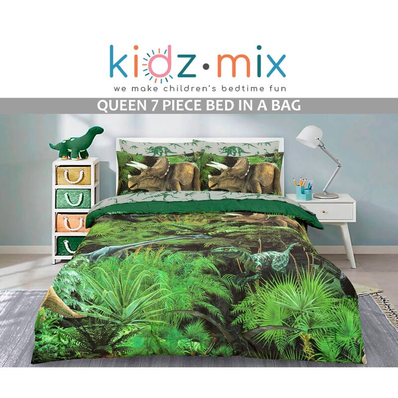 Kidz Mix Dinosaur Forest Bed In A Bag
