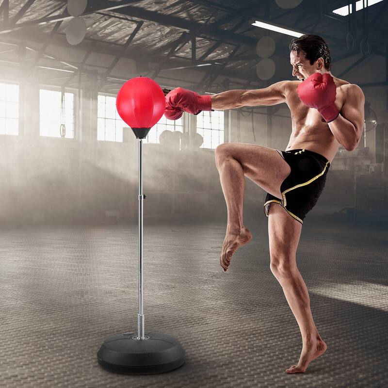 Freestanding Punching Bag Set for Kids and Adults Home Gym Workout - 16.9 x 16.9 x 57.5 inch
