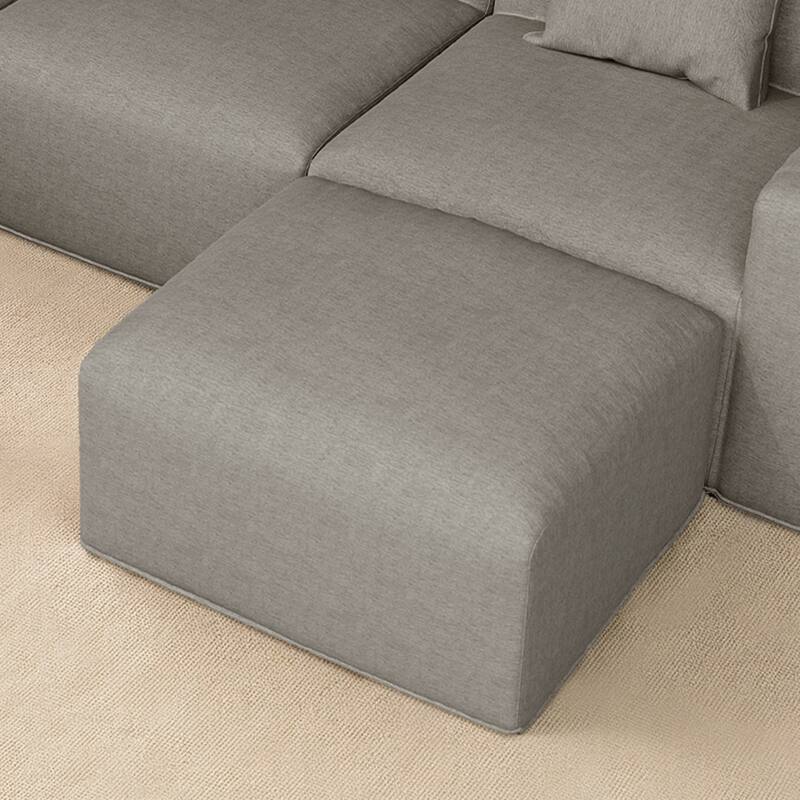 Outdoor No Assembly Patio Conversation Sets with Coffee Table, Ottoman