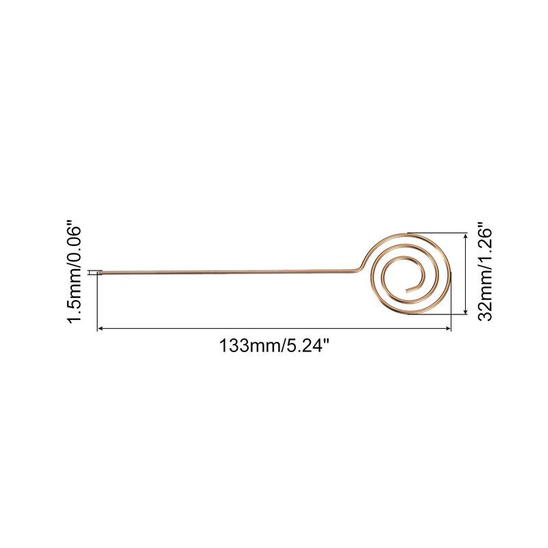 6x Metal Cocktail Toothpicks Circle Shape Drink Picks Cocktail Skewer - 5.24" - Rose Gold