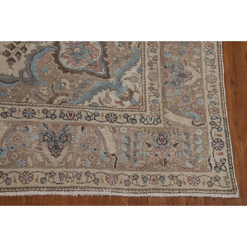 Medallion Tabriz Persian Area Rug Floral Handmade Wool Carpet - 8'0"x 11'3"