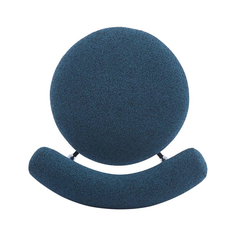 Open Back Upholstered Dining Chair Set of 2 Modern Kitchen Chairs with Metal, Fabric Dining Room Chairs for Living Room