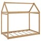preview thumbnail 9 of 23, Wooden Twin Size House Bed, Kids Bed with House-shaped Roof