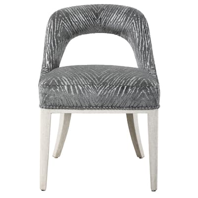 Uttermost 23585-2 Amalia 21" Wide Solid Wood Framed Chenille Chair