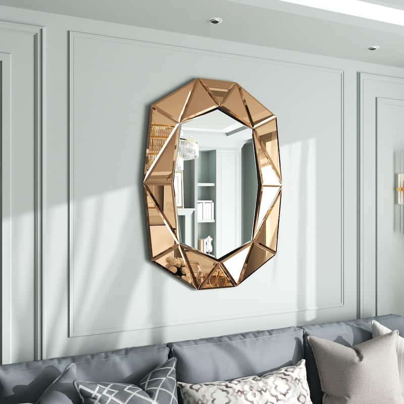 Wall Accent Mirror with Beveled Diamond Edge - 28" x 39"x 1"
