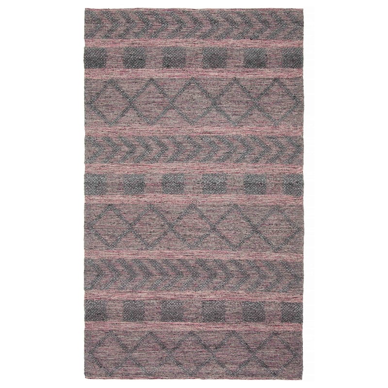 ECARPETGALLERY Braid weave Sienna Grey Wool Rug - 4'11 x 8'2 - Dark Grey - 4'11 x 8'2