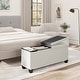 preview thumbnail 191 of 192, Empyrean Tuffted Folding Foot Rest Storage Ottoman Bench with Storage Bins