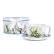 preview thumbnail 1 of 5, Lily of The Valley Bone China Cup and Saucer Set in Gift Box - 10.1 fl oz