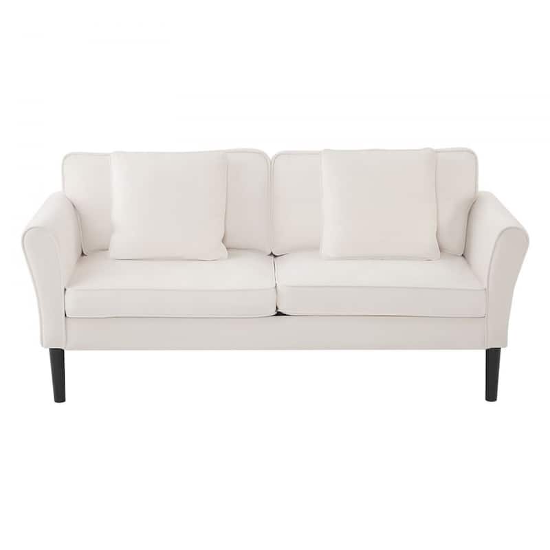 Two-Seater Velvet Loveseat Sofa with Soft High-Density Cushions for Living Room or Hallway - 69.3” x 29.5” x 31.5”