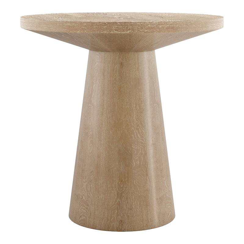 Furniture of America Vitten Modern 2-Piece Solid Wood Round Accent Table Set