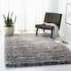 SAFAVIEH Iceland Shag Lotte Flokati 2.6-inch Thick Rug - 6' x 9' - Grey/Dark Grey