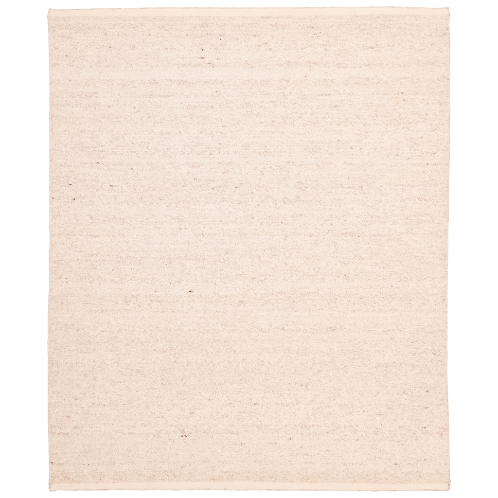 ECARPETGALLERY Hand Woven Looma Ivory Wool Rug - 8'1 x 10'3