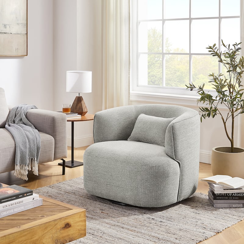 Art Leon Swivel Accent Barrel Chairs