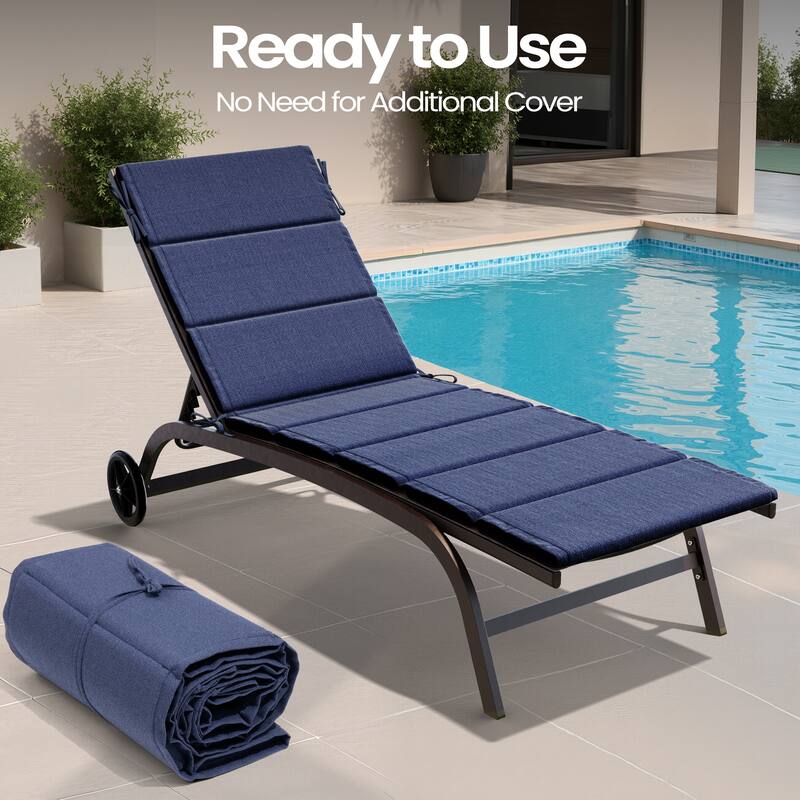 Pellebant Outdoor Patio Chaise Lounge Cushion Lounger Pad
